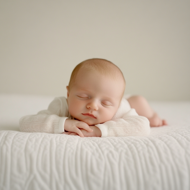 niemowlę leży na materacu