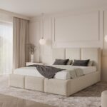 Łóżko tapicerowane 180x200 z pojemnikiem - CLARISE 2