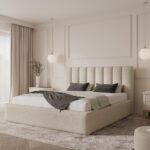 Łóżko tapicerowane 180x200 z pojemnikiem - LARA 1