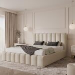 Łóżko tapicerowane 180x200 z pojemnikiem - LARA 2