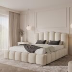 Łóżko tapicerowane 180x200 z pojemnikiem - VELARO MAX