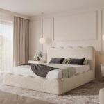 Łóżko tapicerowane 160x200 z pojemnikiem - BORA