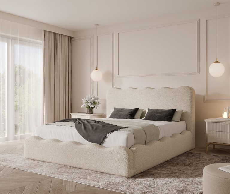 Łóżko tapicerowane 160x200 z pojemnikiem - BORA