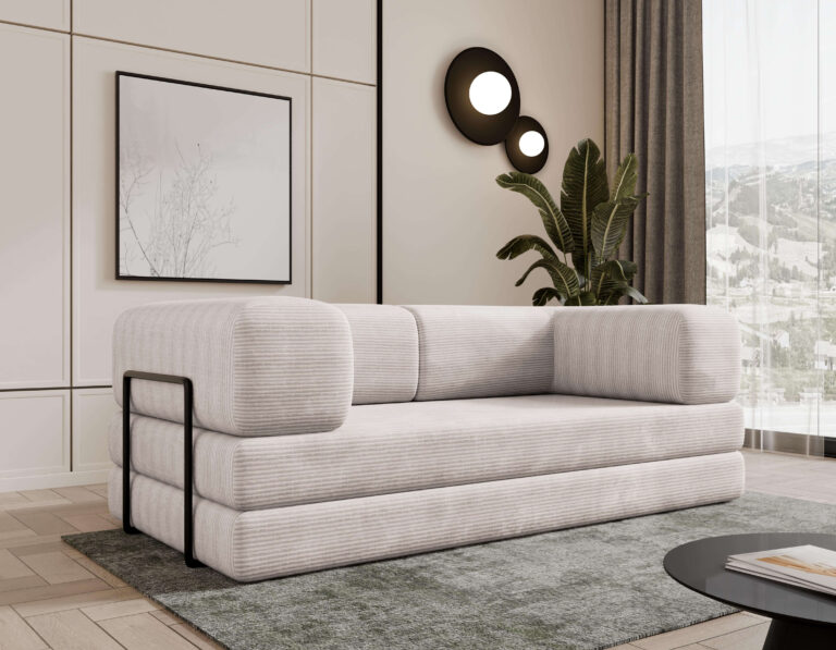 Sofa modułowa z funkcją spania Selvia Jasny beż