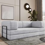 Sofa modułowa z funkcją spania Selvia Jasny szary