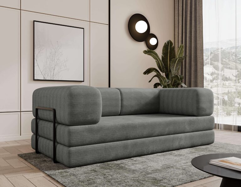 Sofa modułowa z funkcją spania Selvia Szary