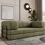 Sofa modułowa z funkcją spania Selvia Zielony