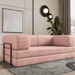 Sofa modułowa z funkcją spania Selvia Różowy